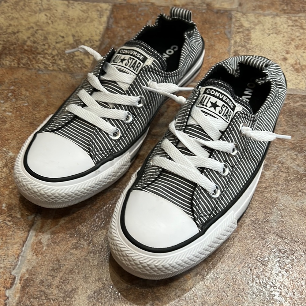Converse Slip On Black & White Stripe